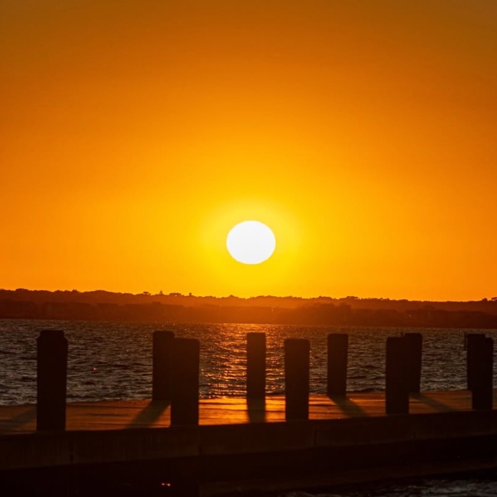 Sunset Over Water Canvas Art